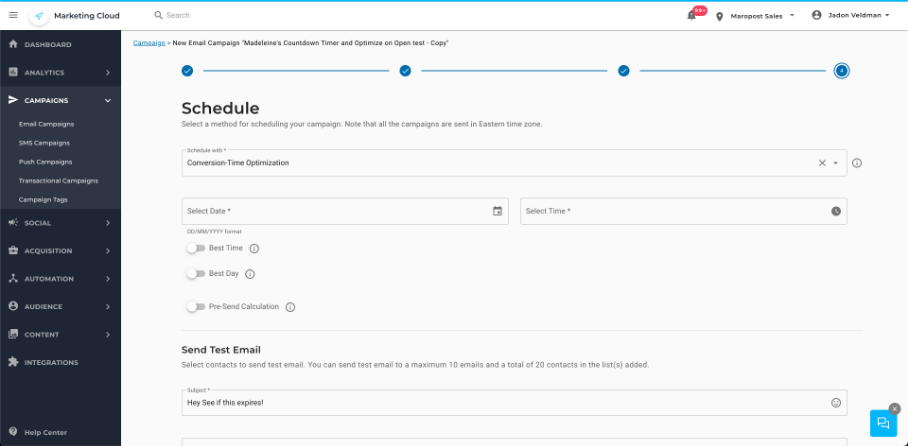 Conversion Time Optimization